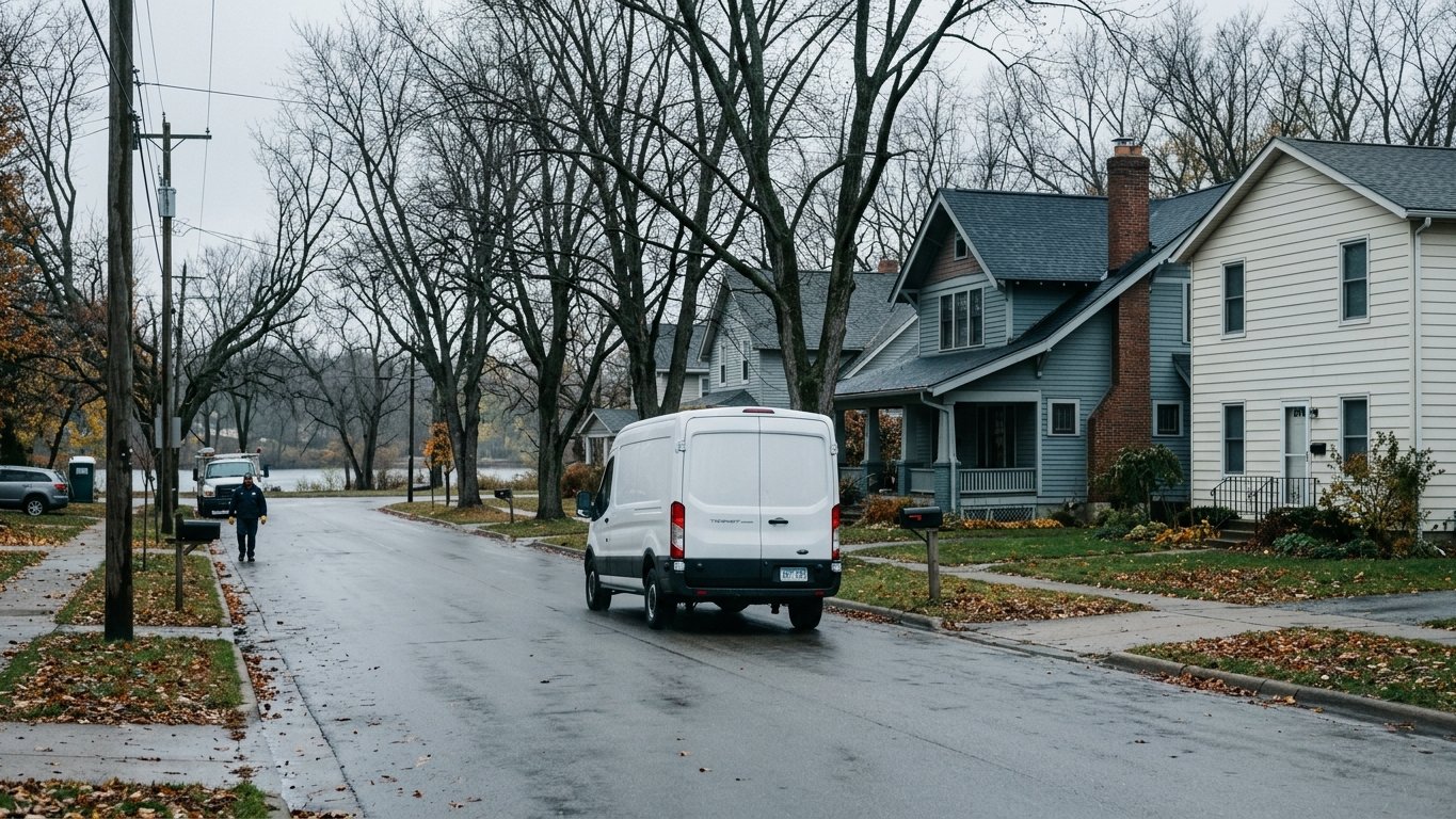 Service vehicle heading out to a Washtenaw County emergency call