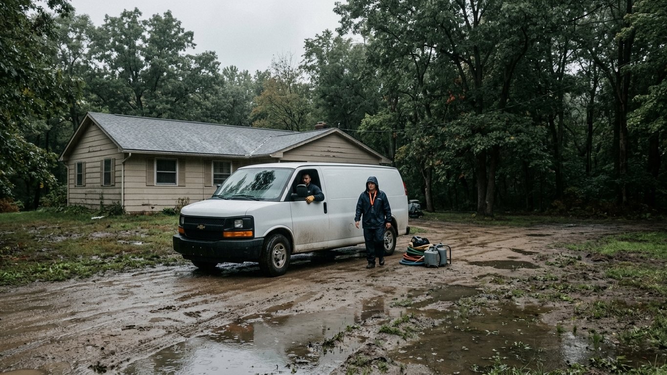 Water damage restoration work in Dexter, Michigan